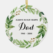 Herinnering aan pap Ornament kerstcadeautjes (Voorkant)