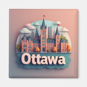 🧲 Herinnering aan Trip naar Ottawa Canada Voor Re Magneet