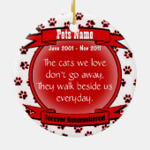 Herinnering aan uw huisvader: Herdenking ornament (Achterkant)