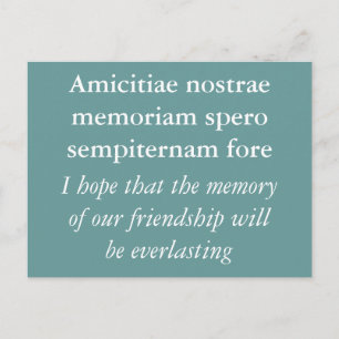 Herinnering aan vriendschap - Cicero citaat Briefkaart