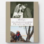 Herinnering Aangepast 2 Fotobeige bruin Fotoplaat (Voorkant)