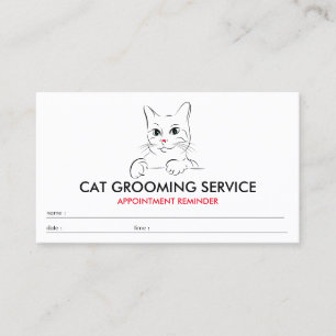 Herinnering afspraak Indoor Cat Enrichment Coach Visitekaartje