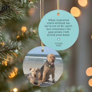 Herinnering Bewaar paw prints in je hart Ornament