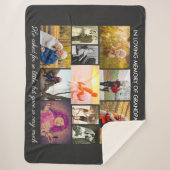 Herinnering citeert donkergrijs in het liefhebben sherpa deken (Voorkant)