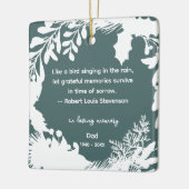 Herinnering Dankbare Herinneringen Citaat Groene A Keramisch Ornament (Links)