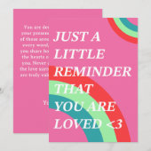 Herinnering dat je geliefd bent  feestdagenkaart (Voorkant / Achterkant)