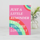 Herinnering dat je geliefd bent  feestdagenkaart (Staand voorkant)