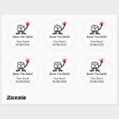 Herinnering datum opslaan ronde sticker (Vel)