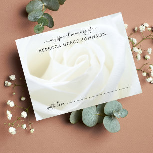 Herinnering Delen Bloem Roos Funeral Briefkaart