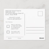 Herinnering diergeneeskundig gebruik briefkaart (Achterkant)