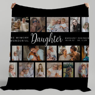 Herinnering Dochter 18 Foto Collage Fleece Deken