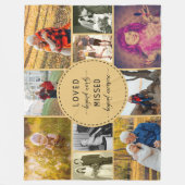Herinnering fotocollage Loved Beyond words Fleece Deken (Voorkant)