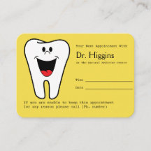 Herinnering Gele Tandartsafspraak Happy Tooth