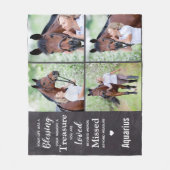 Herinnering Gepersonaliseerd 4 Fotocollage Memoria Fleece Deken (Voorkant)