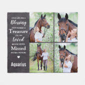 Herinnering Gepersonaliseerd 4 Fotocollage Memoria Fleece Deken (Voorkant (Horizontaal))