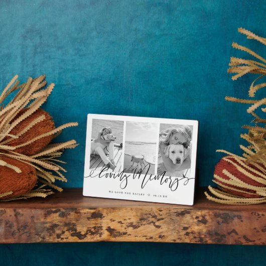 Herinnering in Liefde | Moderne Dierenherinnering- Fotoplaat (Zijkant)