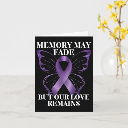 Herinnering kan vervagen maar onze liefde blijft H Kaart (Gele Bloem)