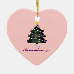 "Herinnering..." Kerstboom/borstkanker Keramisch Ornament