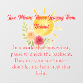 Herinnering Kinderveiligheid Raamsticker (Vel)