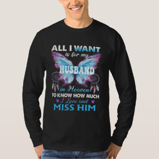 Herinnering Mijn Man Leeft In De Hemel Geheugen Ve T-shirt