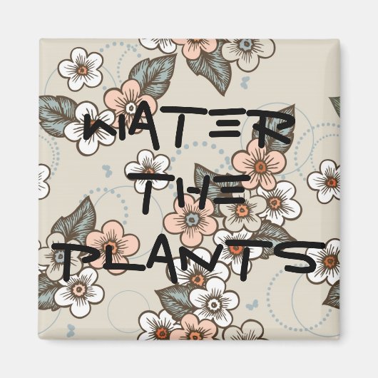 Herinnering Planten water geven Magneet (Voorkant)