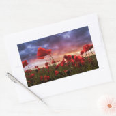 Herinnering | Poppies-veld Rechthoekige Sticker (Envelop)