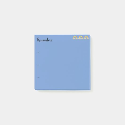 Herinnering Sticky Note met regenbogen (Voorkant)
