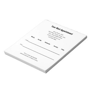 Herinnering Tandartspraktijk Volgende Afspraak Notitieblok