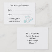 Herinnering tandheelkundige benoeming afsprakenkaartje (Voorkant / Achterkant)