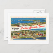Herinnering van de Reis van Corpus Christi Texas Briefkaart (Voorkant / Achterkant)