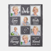 Herinnering voor aangepaste fotocollage Uniek Memo Fleece Deken (Voorkant)