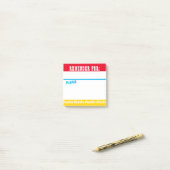 Herinnering voor aangepaste kleurenmedewerkers: be post-it® notes (Op bureau)