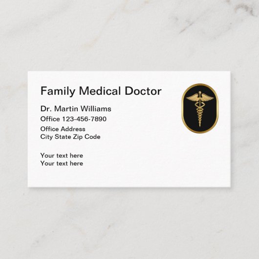 Herinnering voor afspraak met arts in de klas visitekaartje (Voorkant)