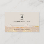 Herinnering voor afspraak met Gold Glitter & Busin Visitekaartje (Voorkant)