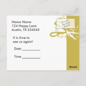 Herinnering voor benoeming briefkaart (Achterkant)