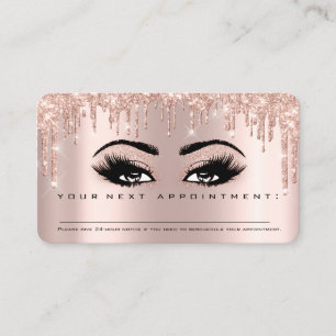Herinnering voor benoeming Eyelashes Makeup Artist Visitekaartje