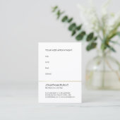 Herinnering voor benoeming Gold Elegant Plain Tren Afsprakenkaartje (Staand voorkant)