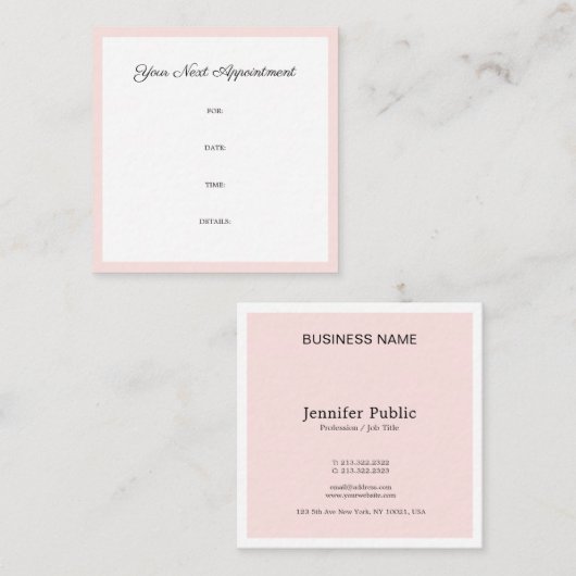 Herinnering voor benoeming Trendy Elegant Design P Afsprakenkaartje (Voorkant / Achterkant)