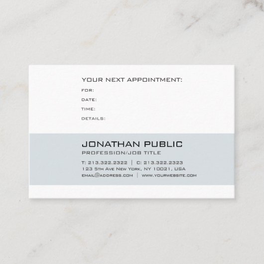 Herinnering voor benoeming van tandarts tandarts afsprakenkaartje (Voorkant)