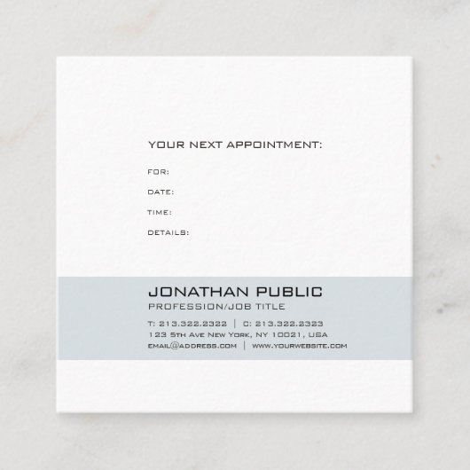 Herinnering voor benoeming van tandarts tandarts afsprakenkaartje (Voorkant)