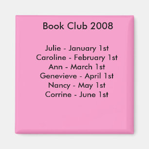 herinnering voor boekenclub. magneet