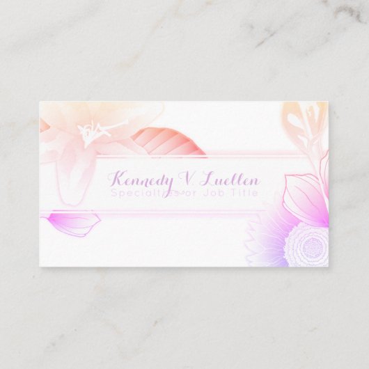 herinnering voor de benoeming van de zomerbloem afsprakenkaartje (Achterkant)