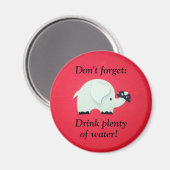 Herinnering voor de drink van water magneet (Voorkant / Achterkant)