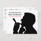 Herinnering voor herbenoeming van Clean Shave Barb Briefkaart (Voorkant / Achterkant)