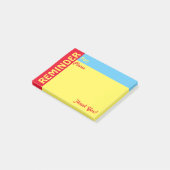 Herinnering voor honing-do-lijst taken, bedankt post-it® notes (Schuin)