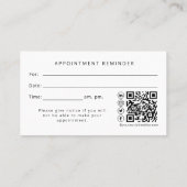 Herinnering voor moderne fotochiropractor visitekaartje (Achterkant)