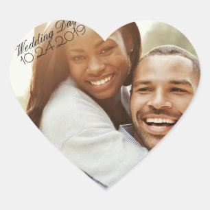 Herinnering voor Photo Heart Sticker Weddenschap
