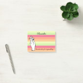 Herinnering voor Sherbet Stripes Aangepast 4X3 Post-it® Notes (Kantoor)