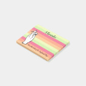 Herinnering voor Sherbet Stripes Aangepast 4X3 Post-it® Notes (Schuin)