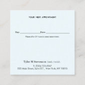 Herinnering voor tandartsafspraak afsprakenkaartje (Achterkant)